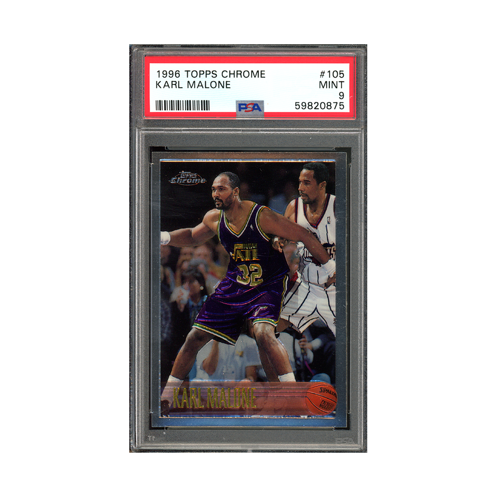 Karl Malone 1996 Topps Chrome PSA 9