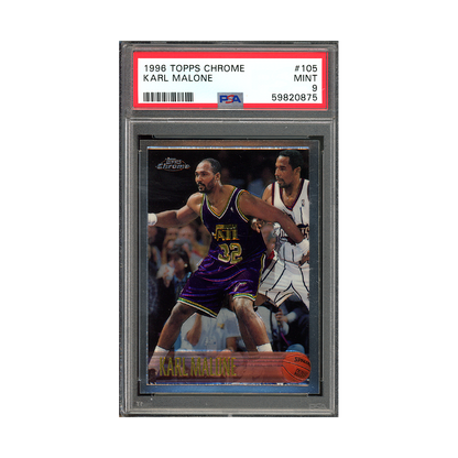 Karl Malone 1996 Topps Chrome PSA 9