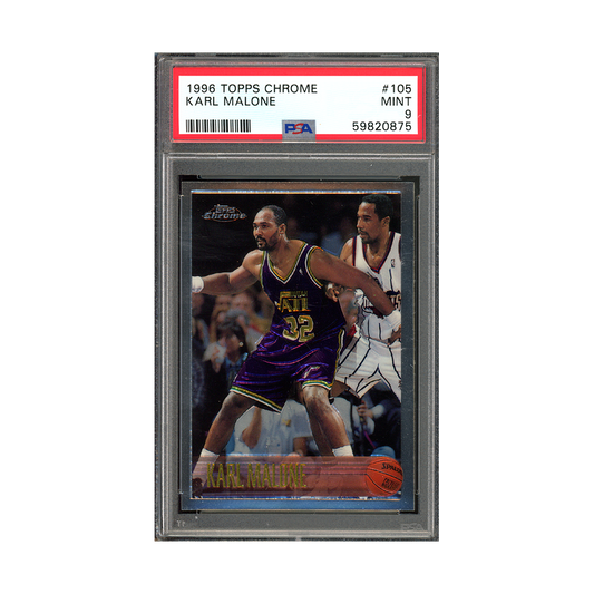 Karl Malone 1996 Topps Chrome PSA 9