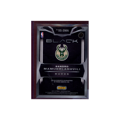 Sandro Mamukelashvili 2021-22 Panini Black Basketball Rookie Smoke Show Signatures /5