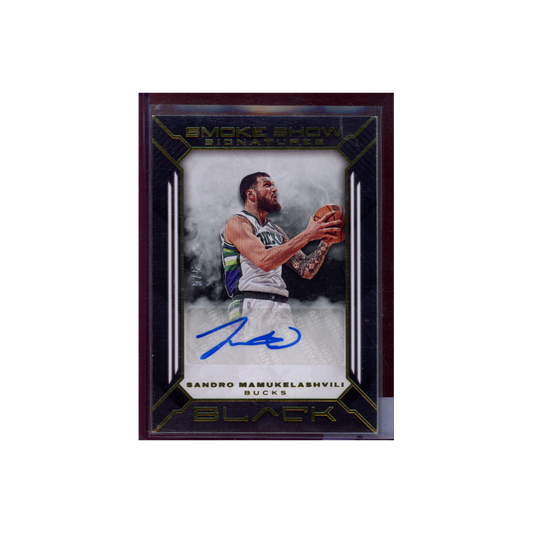 Sandro Mamukelashvili 2021-22 Panini Black Basketball Rookie Smoke Show Signatures /5