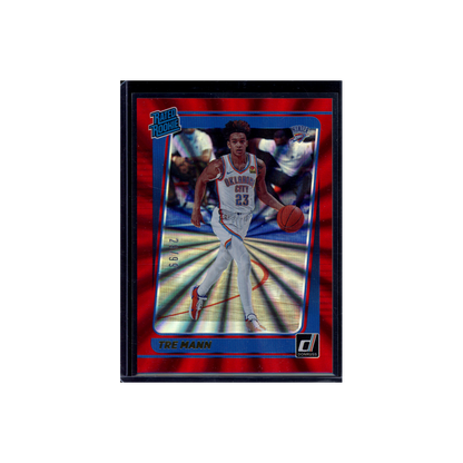 Tre Mann 2021-22 Panini Donruss Basketball Rated Rookie Red Laser /99