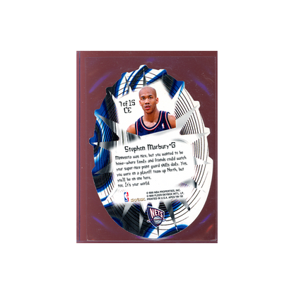 Stephon Marbury 1999 Skybox Apex Cutting Edge Die-Cut