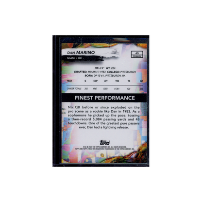 Dan Marino 2024 Topps Finest Football Purple /150