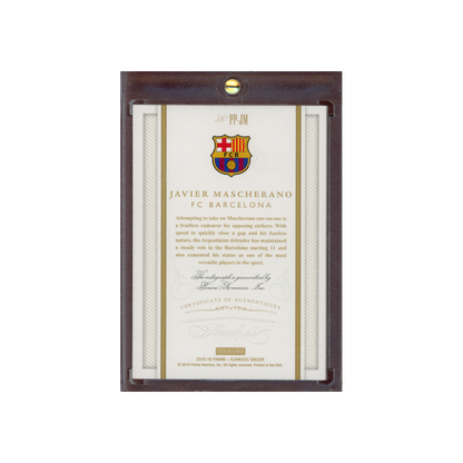 Javier Mascherano 2015-16 Panini Flawless Soccer Auto Ruby /15