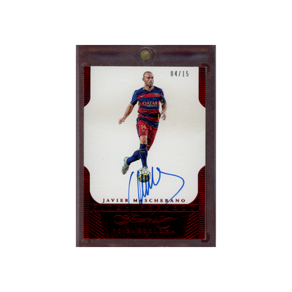 Javier Mascherano 2015-16 Panini Flawless Soccer Auto Ruby /15