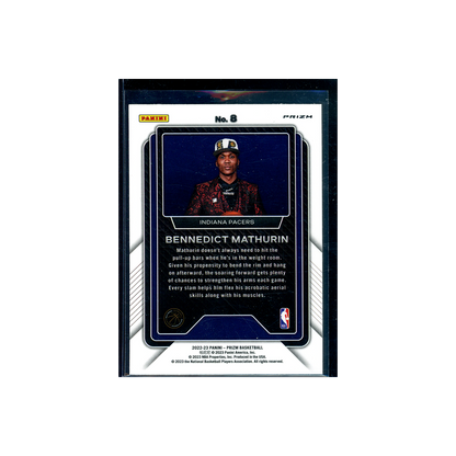 Bennedict Mathurin 2022-23 Panini Prizm Basketball Luck of the Lottery Fast Break Prizm Rookie