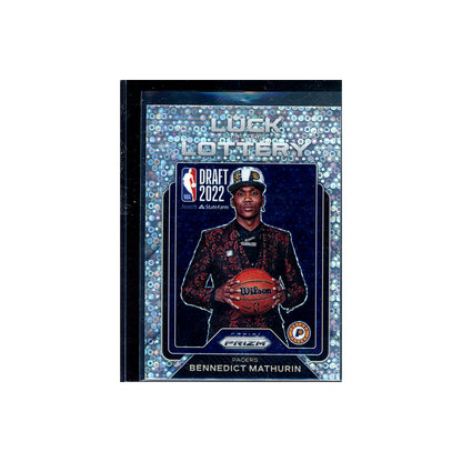 Bennedict Mathurin 2022-23 Panini Prizm Basketball Luck of the Lottery Fast Break Prizm Rookie