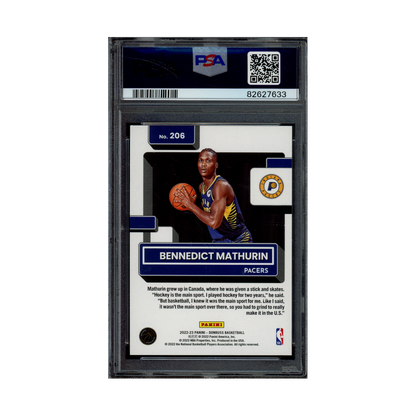 Bennedict Mathurin 2022 Panini Donruss Basketball Rated Rookie Red Choice /99 PSA 8