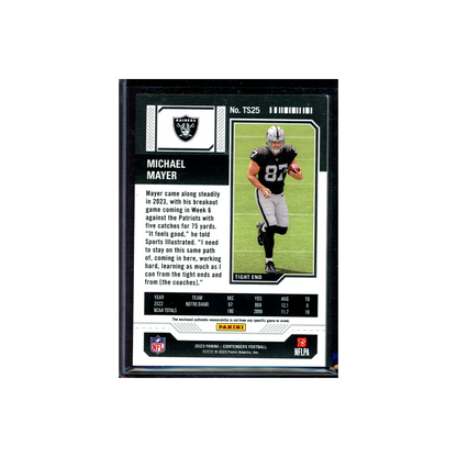 Michael Mayer 2023 Panini Contenders Football Rookie Ticket Jersey