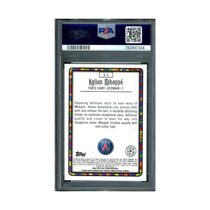 Kylian Mbappe 2021-22 Merlin Chrome Uefa Renaissance PSA 10
