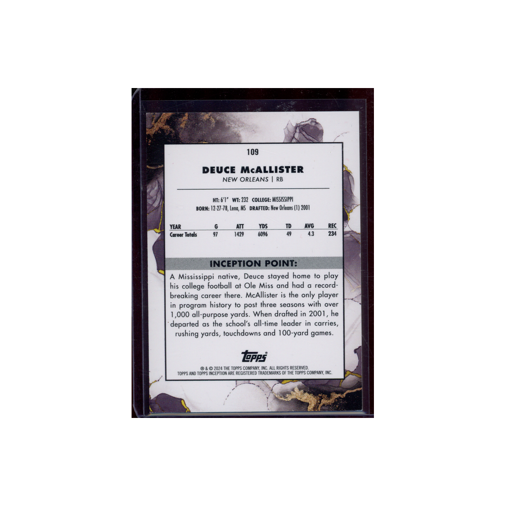 Deuce McAllister 2024 Topps Inception Football /75