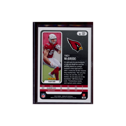 Trey McBride 2022 Panini Absolute Football Rookie Red /100