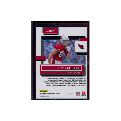 Trey McBride 2022 Panini Donruss Optic Football Rated Rookie Holo