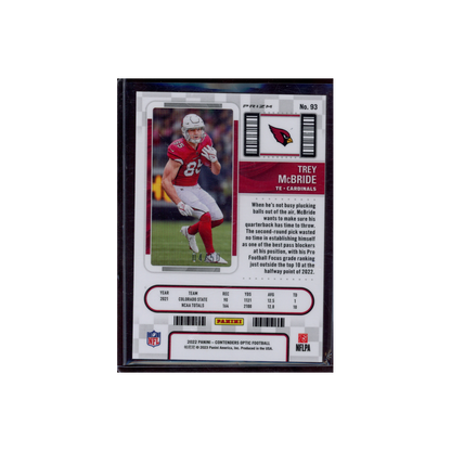 Trey McBride 2022 Panini Contenders Optic Football Rookie Orange /50