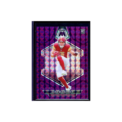 Luke McCaffrey 2024 Panini Mosaic Football Purple Mosaic /49