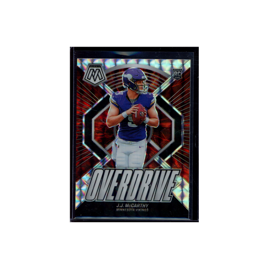 JJ McCarthy 2024 Panini Mosaic Football Overdrive Rookie Mosaic