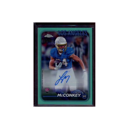 Ladd McConkey 2024 Topps Chrome Football Rookie Auto /199