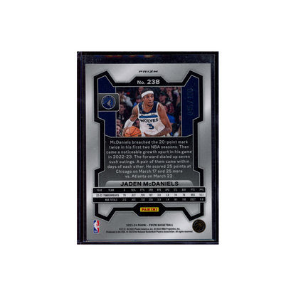 Jaden McDaniels 2023-24 Panini Prizm Basketball Red Fast Break /100