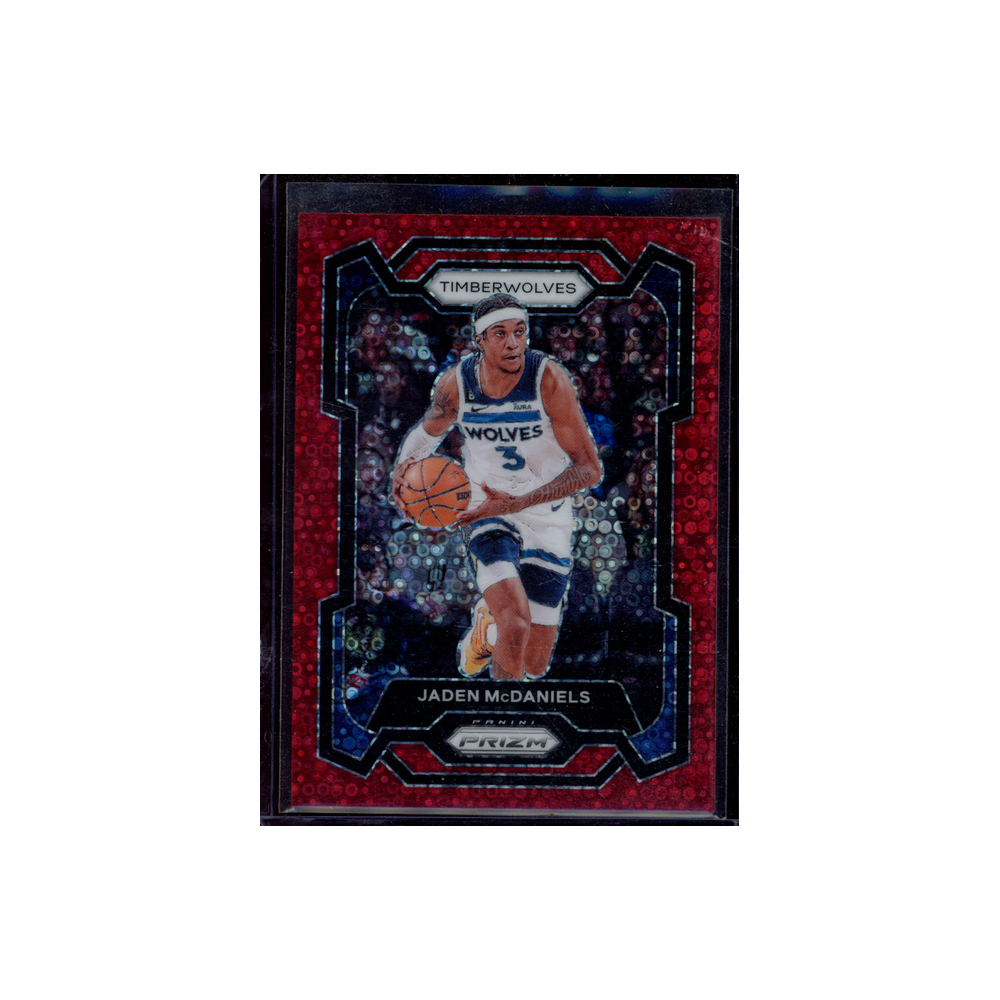Jaden McDaniels 2023-24 Panini Prizm Basketball Red Fast Break /100