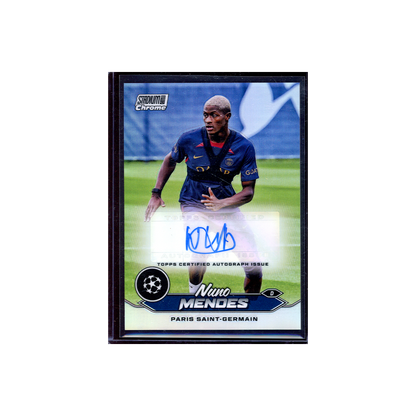 Nuno Mendes 2023-24 Topps Stadium Club Chrome UCL Soccer Auto