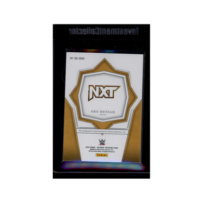 Oro Mensah 2024 Panini National Treasures WWE Definitive Ink Auto Gold /10
