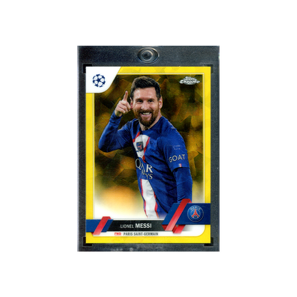 Lionel Messi 2022-23 Topps Chrome Yellow Sapphire /99