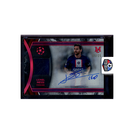 Lionel Messi 2023 Topps Museum Patch Auto Ruby /25