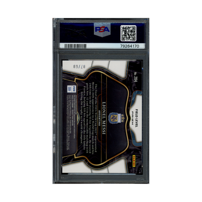 Lionel Messi 2022-23 Select Fifa Orange Field Leve /60 PSA 9