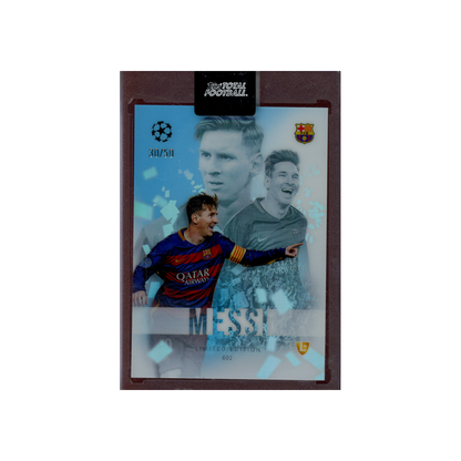 Lionel Messi 2024 Topps Total Football Limited Edition Blue Refractor /50