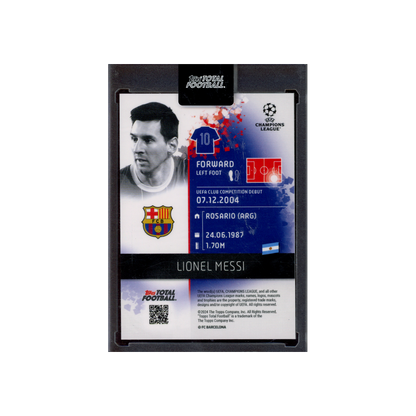Lionel Messi 2024 Topps Total Football Limited Edition Green Refractor /75