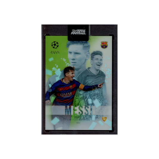 Lionel Messi 2024 Topps Total Football Limited Edition Green Refractor /75