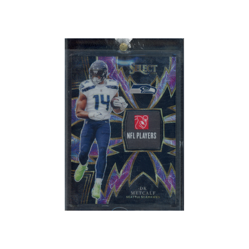 DK Metcalf 2023 Panini Select Football Sparks Patch NFL Players Patch Black 1/1