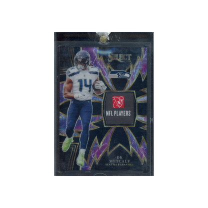 DK Metcalf 2023 Panini Select Football Sparks Patch NFL Players Patch Black 1/1