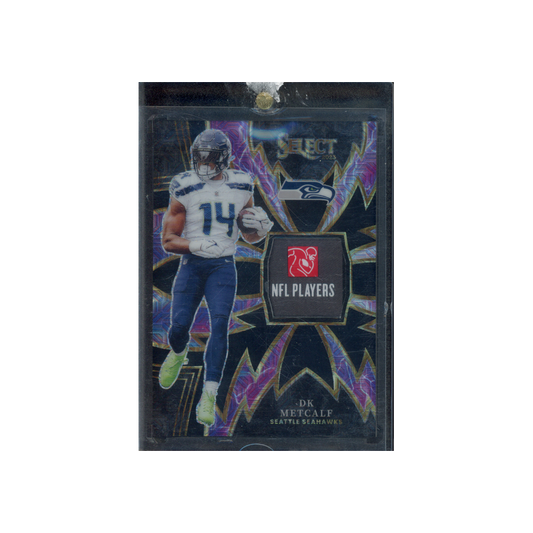 DK Metcalf 2023 Panini Select Football Sparks Patch NFL Players Patch Black 1/1