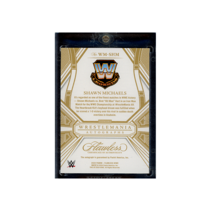 Shawn Michaels 2024 Panini Flawless WWE Wrestlemania Auto Blue /20