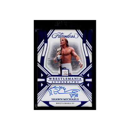 Shawn Michaels 2024 Panini Flawless WWE Wrestlemania Auto Blue /20