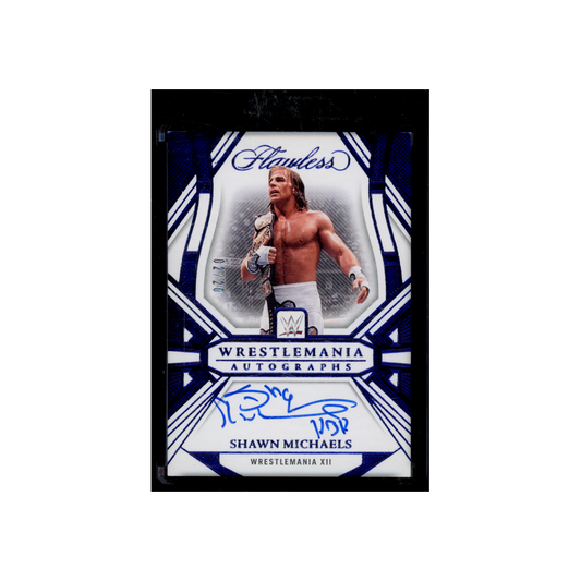 Shawn Michaels 2024 Panini Flawless WWE Wrestlemania Auto Blue /20