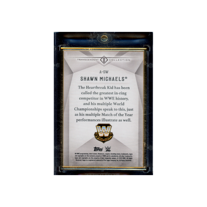 Shawn Michaels 2019 Topps Transcendent Collection WWE Auto Gold Frame /25