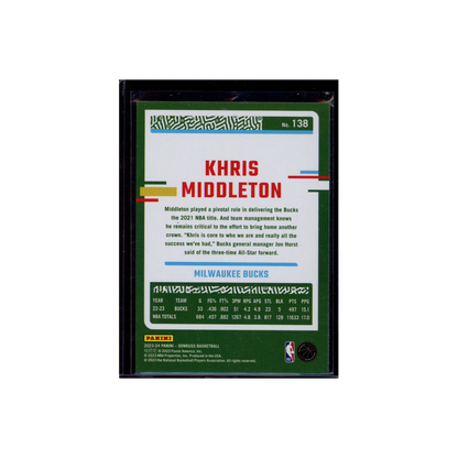 Khris Middleton 2023-24 Panini Donruss Basketball Blue Choice /49