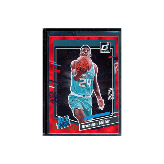 Brandon Miller 2023-24 Panini Donruss Basketball Rated Rookie Red