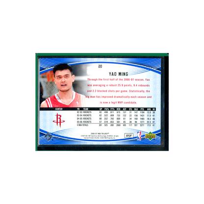 Yao Ming 2006-07 Upper Deck NBA Trilogy Blue /66