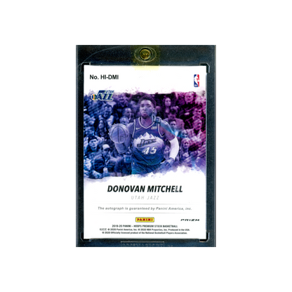 Donovan Mitchell 2019-20 Panini Hoops Premium Stock Basketball Hoops Ink Auto