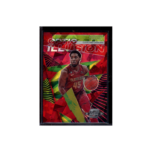 Donovan Mitchell 2022-23 Panini Contenders Optic Basketball Optic Illusion Red Ice