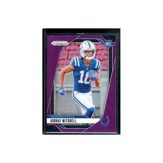 Adonai Mitchell 2024 Panini Prizm Football Purple Prizm Rookie /125