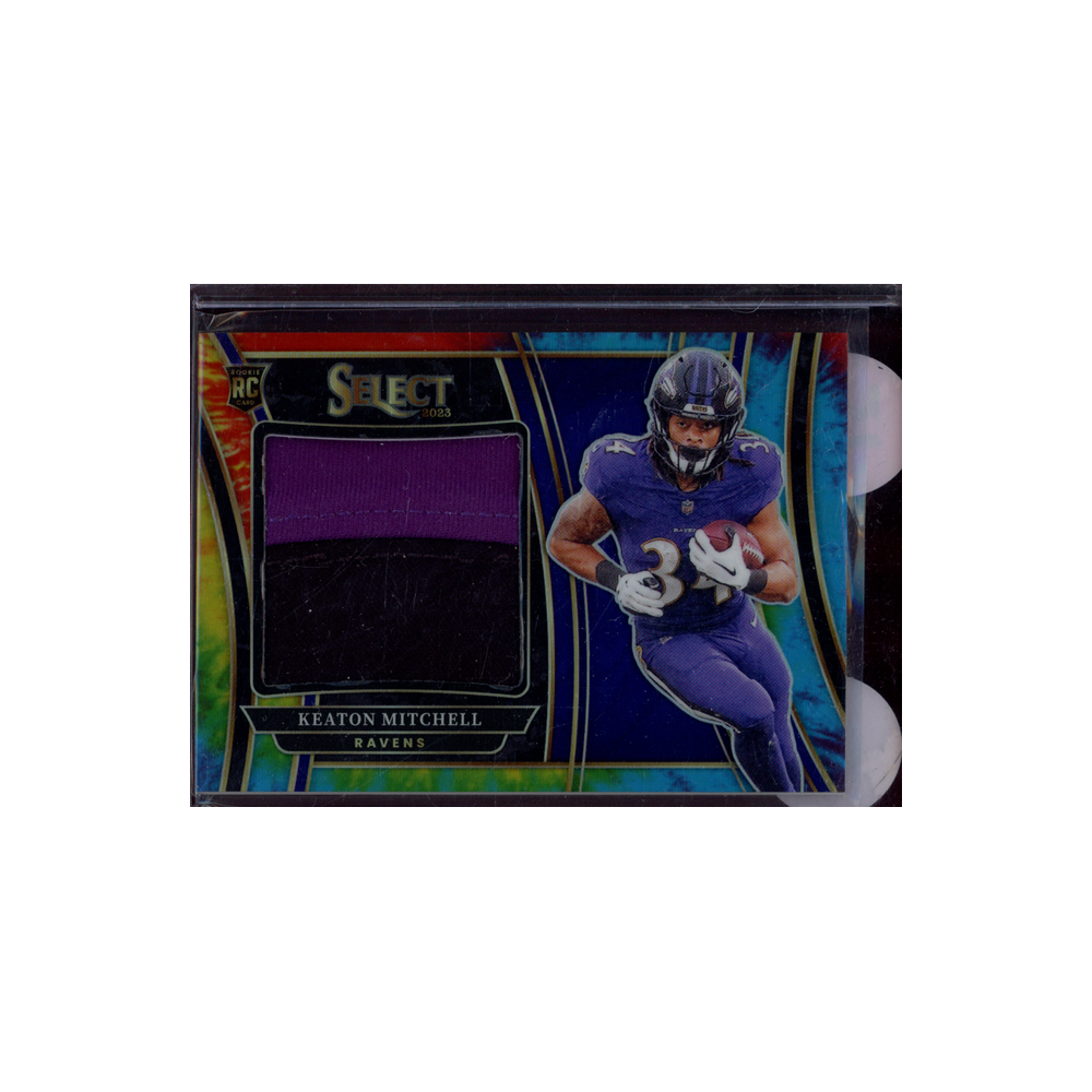 Keaton Mitchell 2023 Panini Select Football Rookie Tie-Dye Patch /25