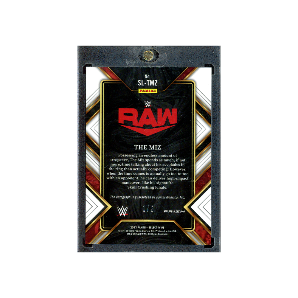 The Miz 2023 Panini Select WWE Auto Gold Flash /5