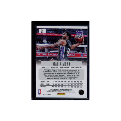Malik Monk 2023-24 Panini Prizm Deca Basketball Blue /149