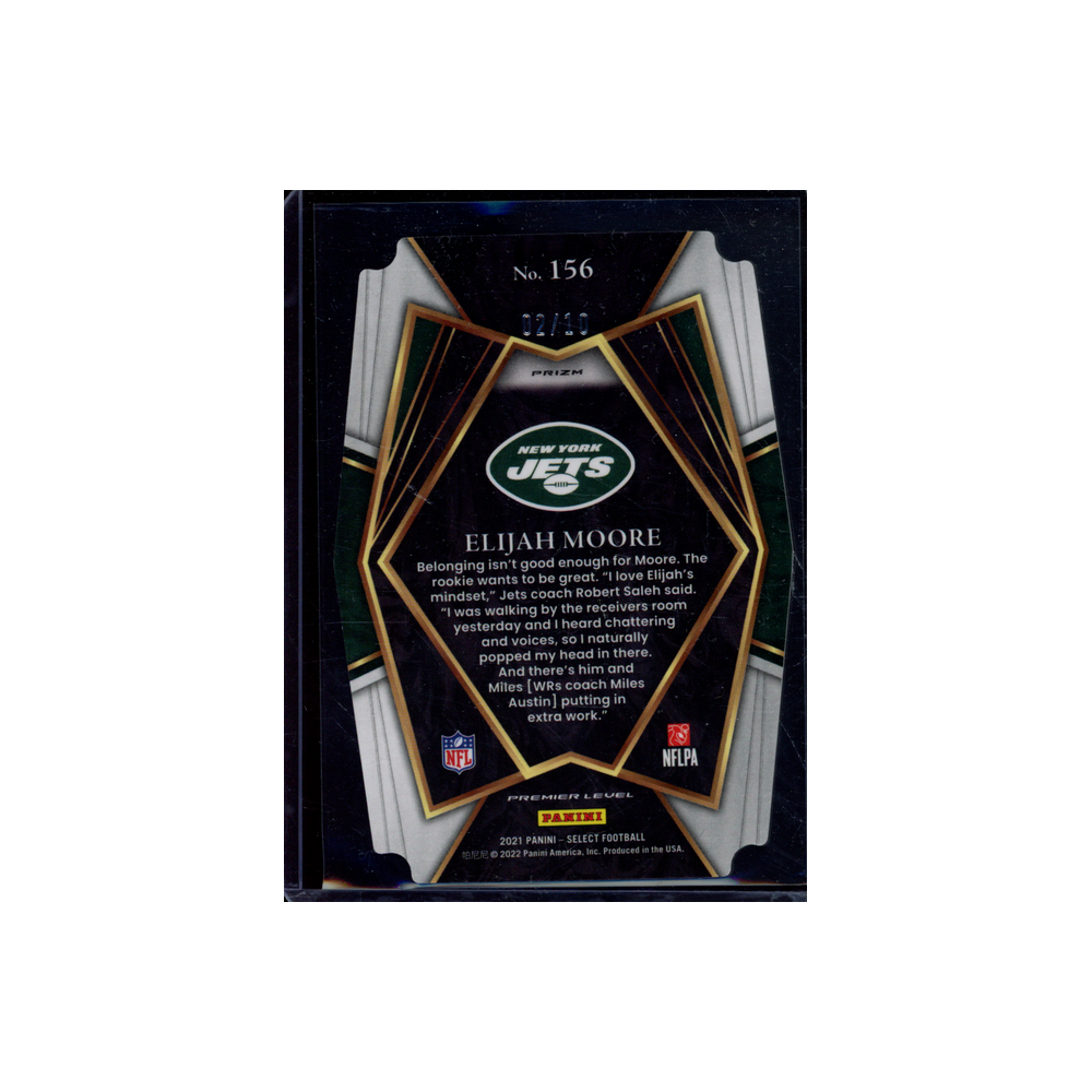 Elijah Moore 2021 Panini Select Football Rookie Gold Die-Cut /10