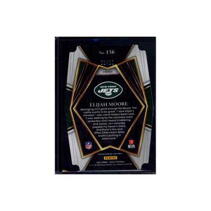 Elijah Moore 2021 Panini Select Football Rookie Gold Die-Cut /10